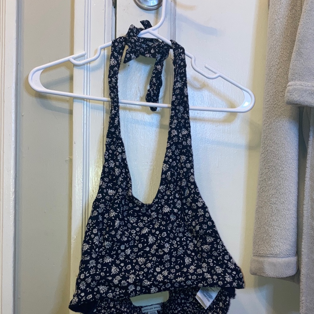 American Eagle Outfitters Navy Floral Top